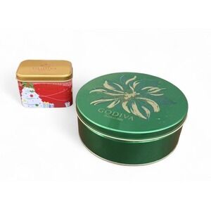 Godiva‎ Chocolates Empty Tin Christmas Bundle